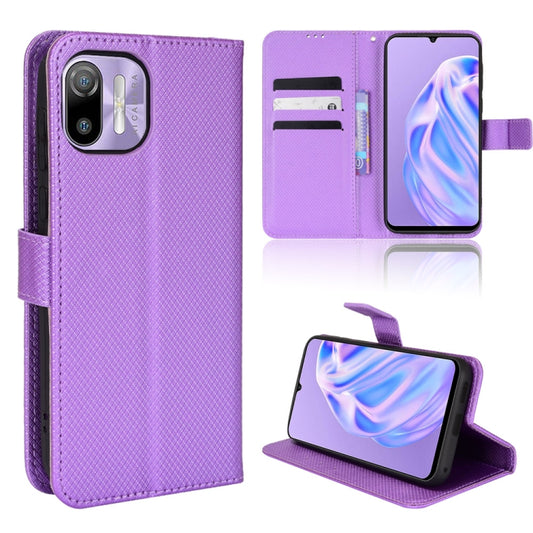 For Ulefone Note 6/ Note 6P Diamond Texture Leather Phone Case(Purple) by buy2fix