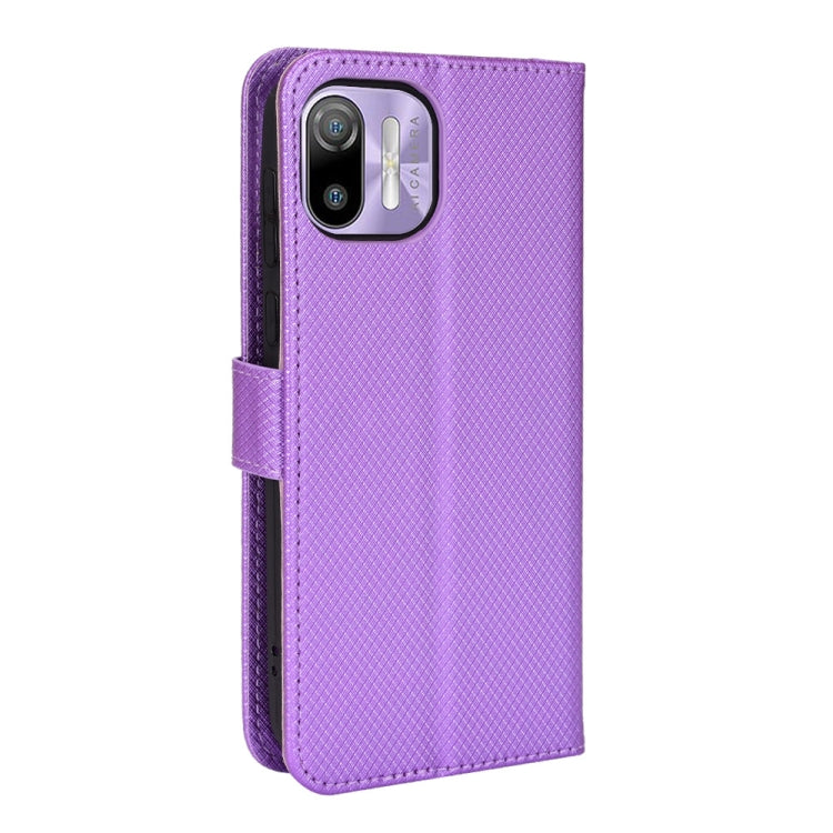 For Ulefone Note 6/ Note 6P Diamond Texture Leather Phone Case(Purple) by buy2fix