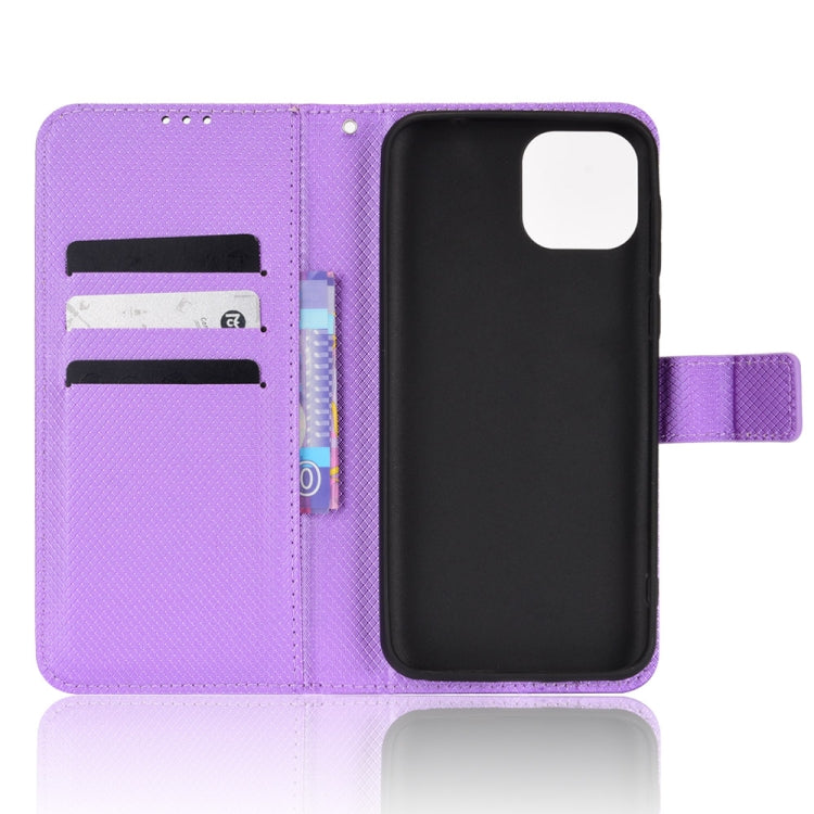 For Ulefone Note 6/ Note 6P Diamond Texture Leather Phone Case(Purple) by buy2fix