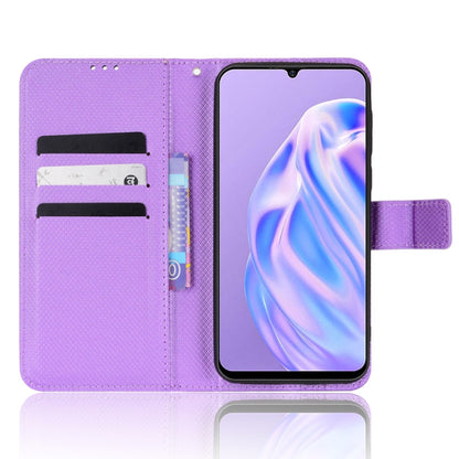 For Ulefone Note 6/ Note 6P Diamond Texture Leather Phone Case(Purple) by buy2fix
