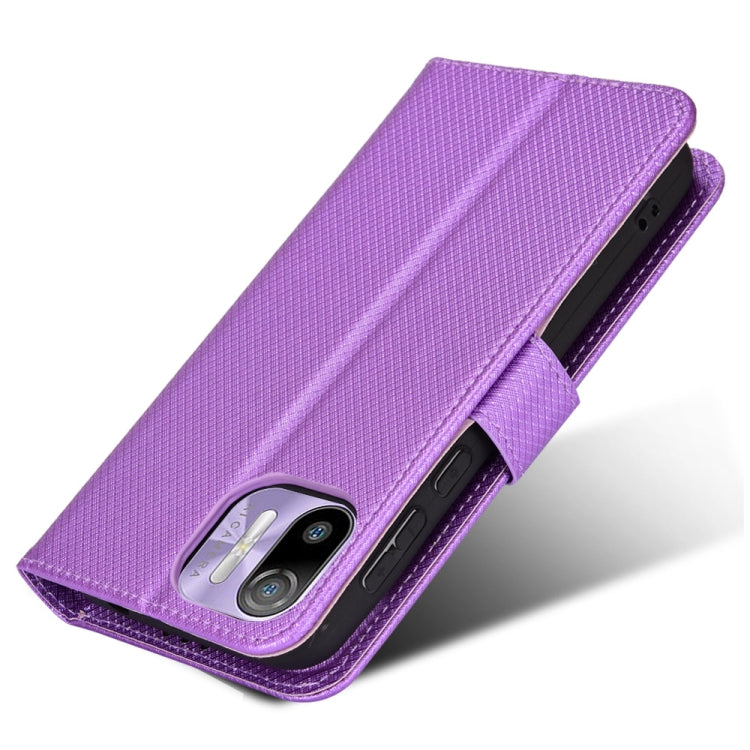 For Ulefone Note 6/ Note 6P Diamond Texture Leather Phone Case(Purple) by buy2fix