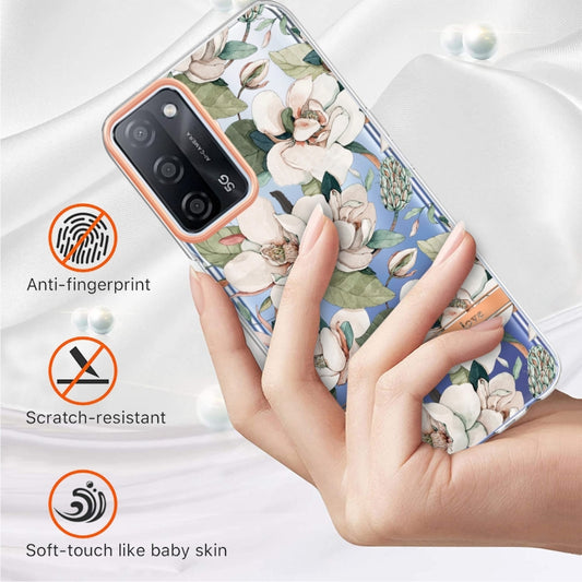 For OPPO A55 5G / A53S 5G / A54 4G / A16 / A54S 4G Flowers and Plants Series IMD TPU Phone Case(Green Gardenia) by buy2fix