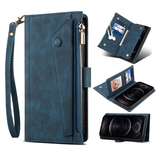 For Samsung Galaxy A73 5G Retro Frosted Leather Phone Case(Deep Green)