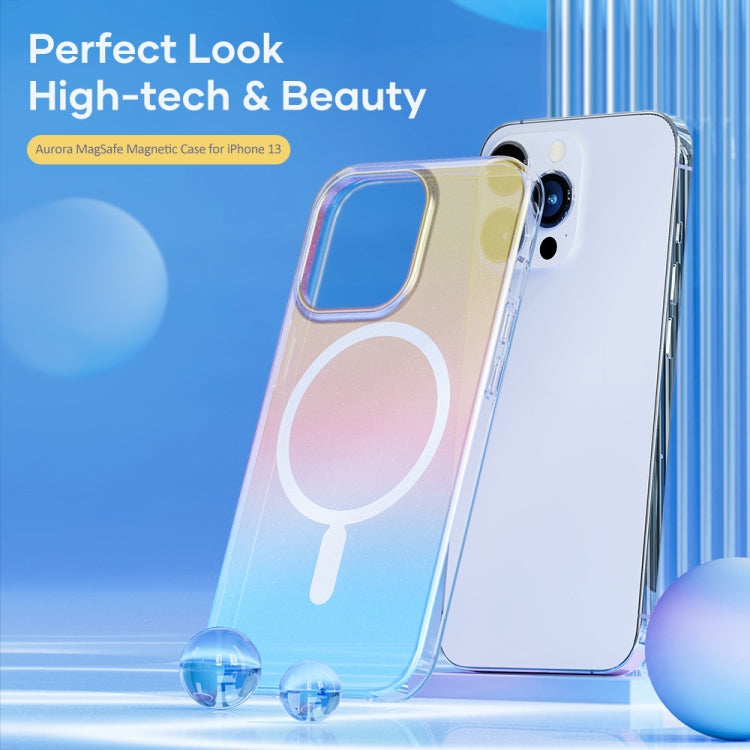 For iPhone 13 Pro Max ROCK Magnetic Aurora TPU + PET Protective Phone Case (Aurora Gold) - iPhone 13 Pro Max Cases by ROCK | Online Shopping UK | buy2fix