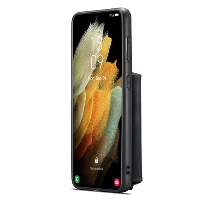 For Samsung Galaxy S22 5G JEEHOOD Magnetic Zipper Horizontal Flip Phone Leather Case(Black) - Galaxy S22 5G Cases by JEEHOOD | Online Shopping UK | buy2fix