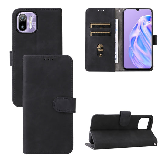For Ulefone Note 6 Skin Feel Magnetic Flip Leather Phone Case(Black) by buy2fix