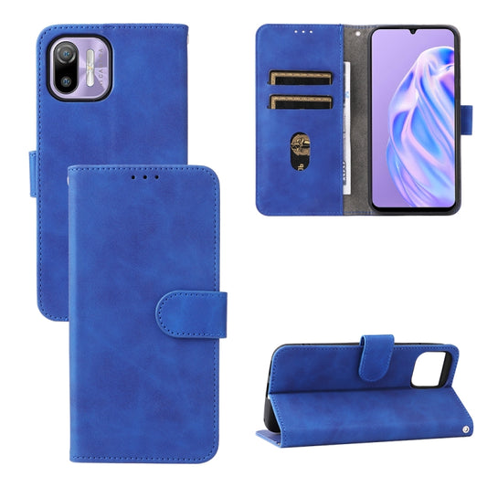 For Ulefone Note 6 Skin Feel Magnetic Flip Leather Phone Case(Blue) by buy2fix
