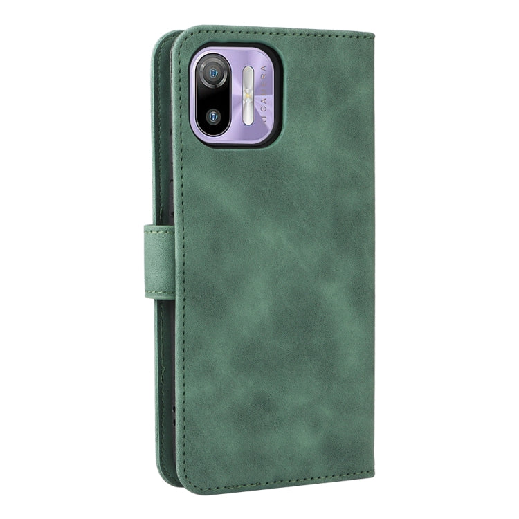 For Ulefone Note 6 Skin Feel Magnetic Flip Leather Phone Case(Green) by buy2fix