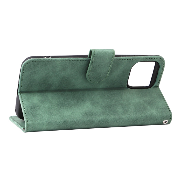 For Ulefone Note 6 Skin Feel Magnetic Flip Leather Phone Case(Green) by buy2fix