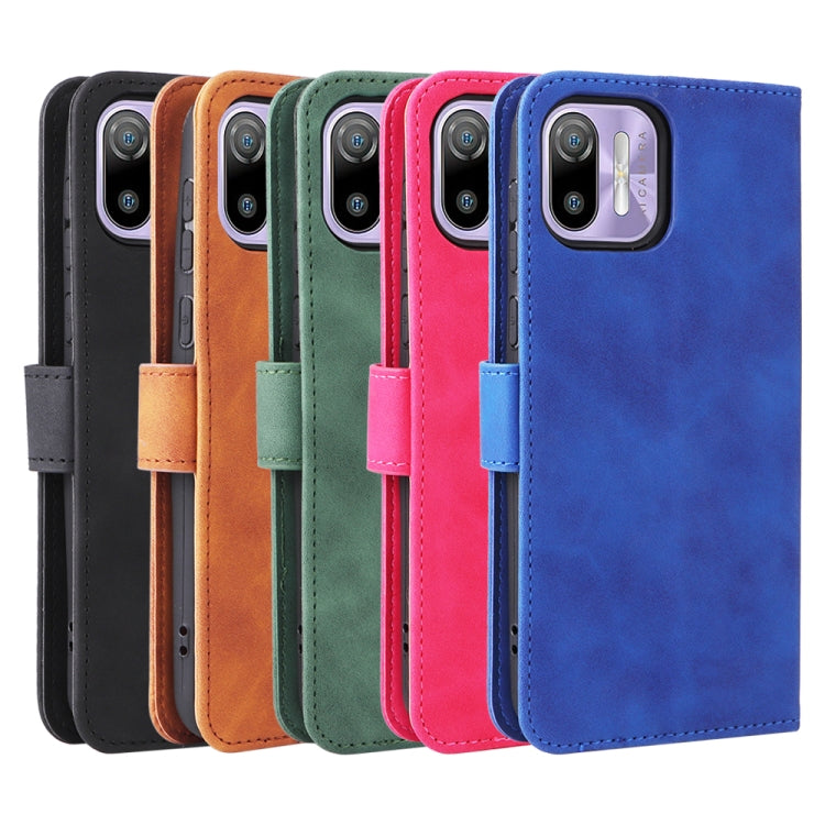 For Ulefone Note 6 Skin Feel Magnetic Flip Leather Phone Case(Green) by buy2fix