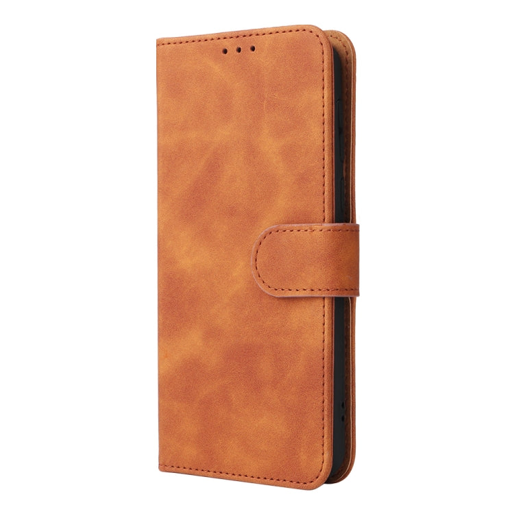 For Ulefone Note 6 Skin Feel Magnetic Flip Leather Phone Case(Brown) by buy2fix