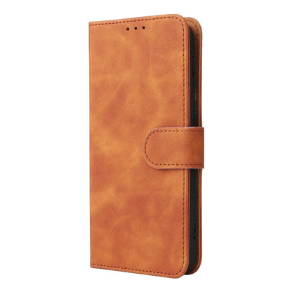 For Ulefone Note 6 Skin Feel Magnetic Flip Leather Phone Case(Brown) by buy2fix