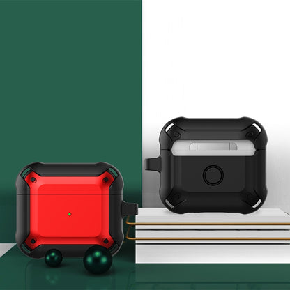 Armor Earphone Protective Case with Hook For AirPods 3(Black + Red) - For AirPods 3 by buy2fix | Online Shopping UK | buy2fix
