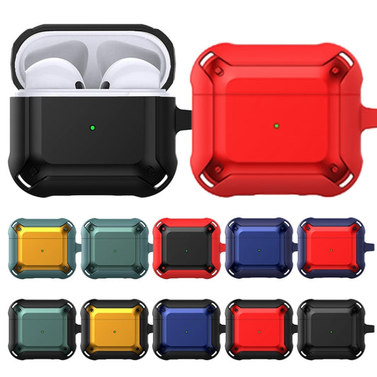 Armor Earphone Protective Case with Hook For AirPods 3(Black + Red) - For AirPods 3 by buy2fix | Online Shopping UK | buy2fix
