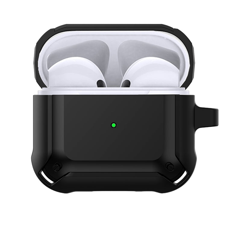 Armor Earphone Protective Case with Hook For AirPods 3(Black + Red) - For AirPods 3 by buy2fix | Online Shopping UK | buy2fix