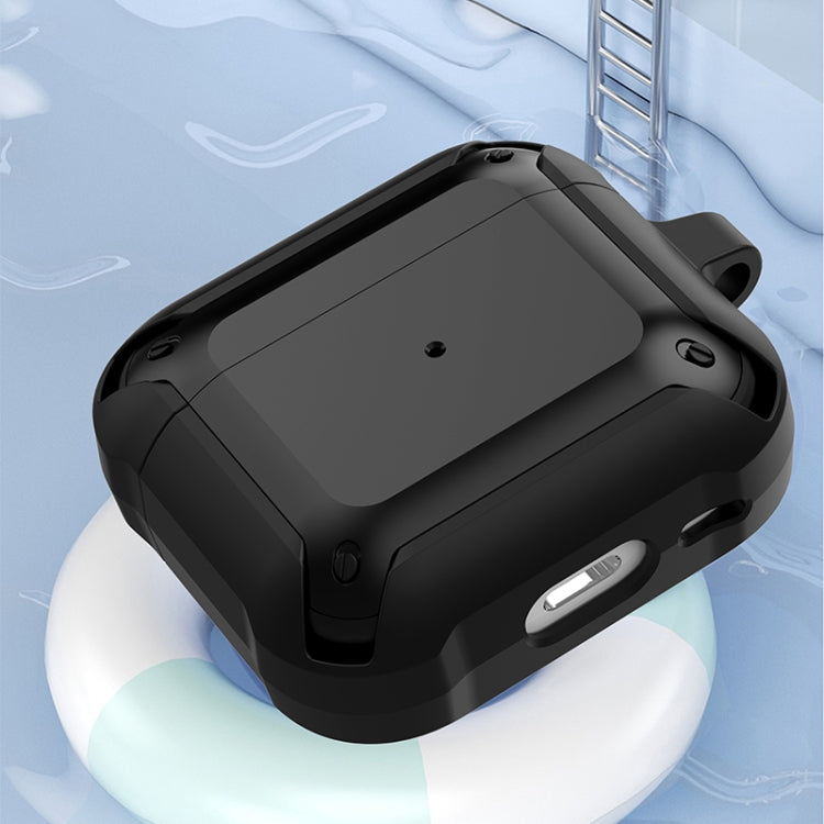 Armor Earphone Protective Case with Hook For AirPods 3(Black + Red) - For AirPods 3 by buy2fix | Online Shopping UK | buy2fix