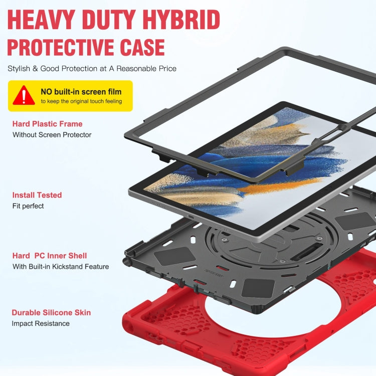 For Samsung Galaxy Tab A8 10.5 2021 Silicone + PC Tablet Case(Red) - Other Galaxy Tab PC by buy2fix | Online Shopping UK | buy2fix