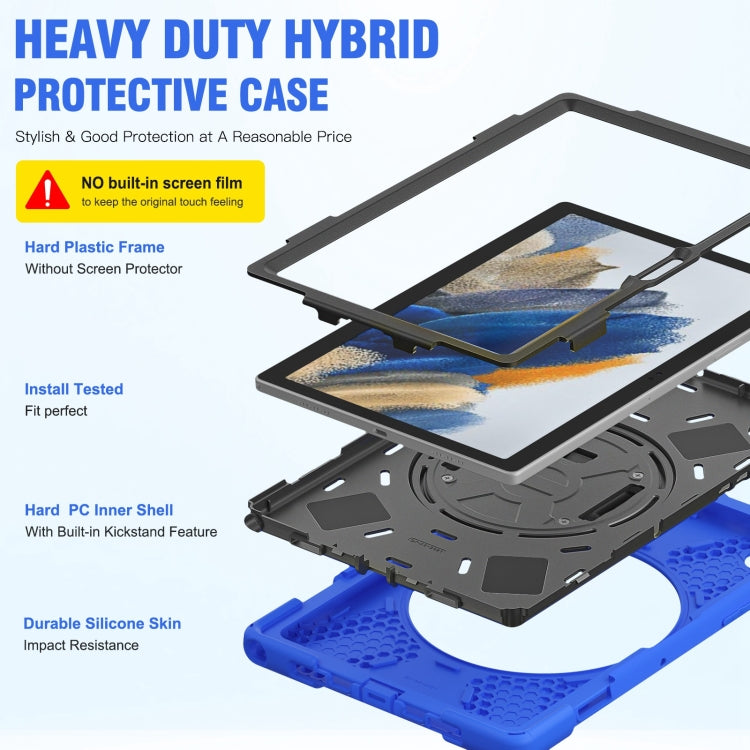 For Samsung Galaxy Tab A8 10.5 2021 Silicone + PC Tablet Case(Blue) - Other Galaxy Tab PC by buy2fix | Online Shopping UK | buy2fix