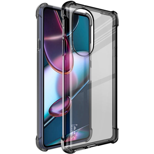 For Motorola Edge X30 imak Airbag TPU Case with Screen Protector(Transparent Black) by imak