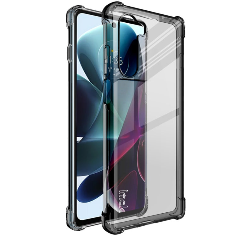 For Motorola Moto G200 5G / Edge S30 5G imak Airbag TPU Case with Screen Protector(Transparent Black) by imak