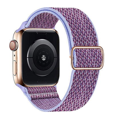 W Texture Nylon Strap For Apple Watch Ultra 49mm&Watch Ultra 2 49mm / Series 9&8&7 45mm / SE 3&SE 2&6&SE&5&4 44mm / 3&2&1 42mm(Purple) by buy2fix