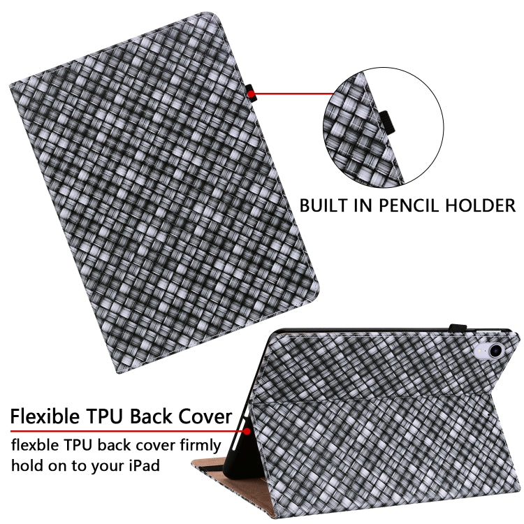 For Samsung Galaxy Tab A7 10.4 2020 Color Weave Smart Leather Tablet Case(Black) - Other Galaxy Tab PC by buy2fix | Online Shopping UK | buy2fix
