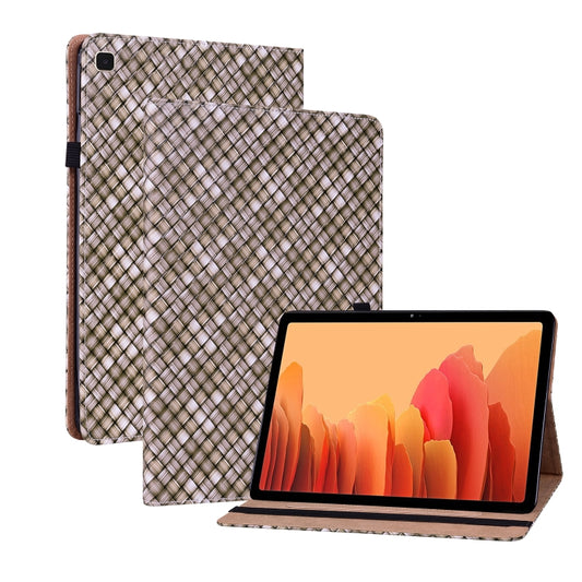 For Samsung Galaxy Tab A7 10.4 2020 Color Weave Smart Leather Tablet Case(Brown) - Other Galaxy Tab PC by buy2fix | Online Shopping UK | buy2fix