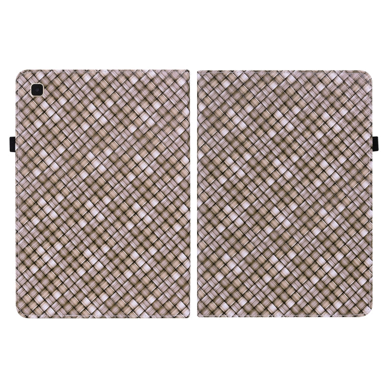 For Samsung Galaxy Tab A7 10.4 2020 Color Weave Smart Leather Tablet Case(Brown) - Other Galaxy Tab PC by buy2fix | Online Shopping UK | buy2fix