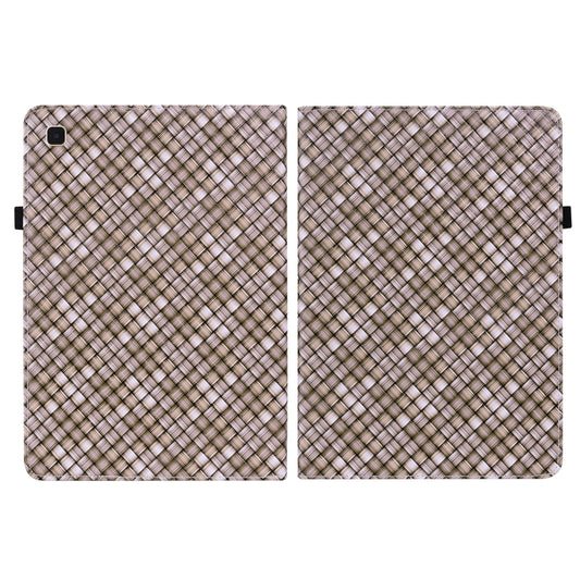 For Samsung Galaxy Tab A7 10.4 2020 Color Weave Smart Leather Tablet Case(Brown) - Other Galaxy Tab PC by buy2fix | Online Shopping UK | buy2fix