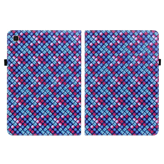 For Samsung Galaxy Tab A7 10.4 2020 Color Weave Smart Leather Tablet Case(Blue) - Other Galaxy Tab PC by buy2fix | Online Shopping UK | buy2fix
