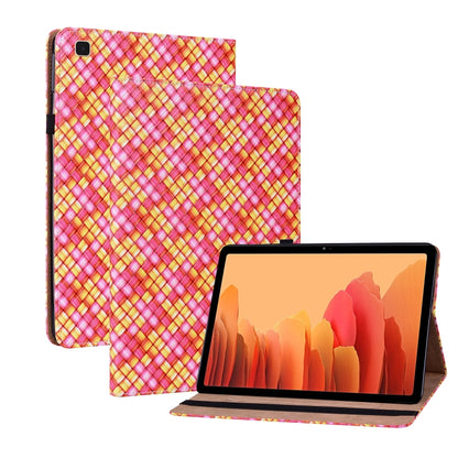 For Samsung Galaxy Tab A7 10.4 2020 Color Weave Smart Leather Tablet Case(Rose Red) - Other Galaxy Tab PC by buy2fix | Online Shopping UK | buy2fix