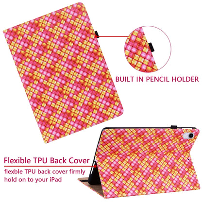 For Samsung Galaxy Tab A7 10.4 2020 Color Weave Smart Leather Tablet Case(Rose Red) - Other Galaxy Tab PC by buy2fix | Online Shopping UK | buy2fix