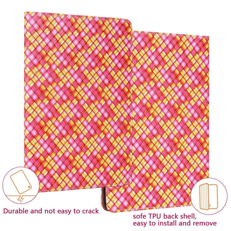 For Samsung Galaxy Tab A7 10.4 2020 Color Weave Smart Leather Tablet Case(Rose Red) - Other Galaxy Tab PC by buy2fix | Online Shopping UK | buy2fix