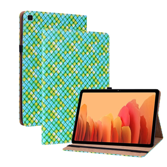 For Samsung Galaxy Tab A7 10.4 2020 Color Weave Smart Leather Tablet Case(Green) - Other Galaxy Tab PC by buy2fix | Online Shopping UK | buy2fix