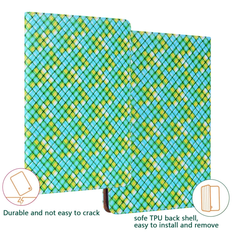 For Samsung Galaxy Tab A7 10.4 2020 Color Weave Smart Leather Tablet Case(Green) - Other Galaxy Tab PC by buy2fix | Online Shopping UK | buy2fix