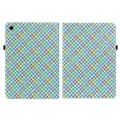 For Samsung Galaxy Tab S6 Lite Color Weave Smart Leather Tablet Case(Rainbow) - Tab S6 Lite P610 / P615 by buy2fix | Online Shopping UK | buy2fix