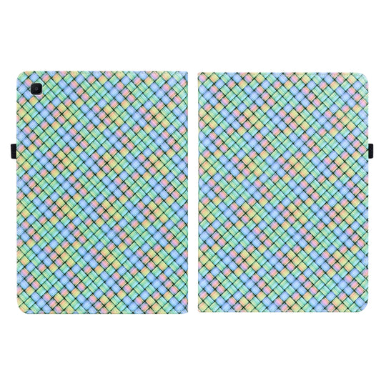 For Samsung Galaxy Tab S6 Lite Color Weave Smart Leather Tablet Case(Rainbow) - Tab S6 Lite P610 / P615 by buy2fix | Online Shopping UK | buy2fix