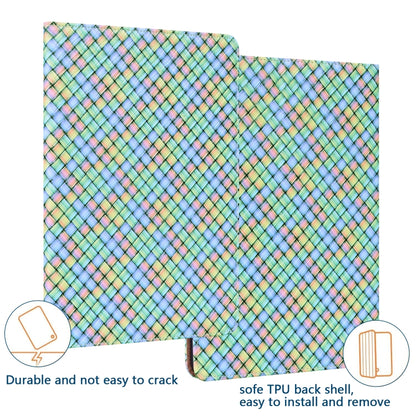 For Samsung Galaxy Tab S6 Lite Color Weave Smart Leather Tablet Case(Rainbow) - Tab S6 Lite P610 / P615 by buy2fix | Online Shopping UK | buy2fix