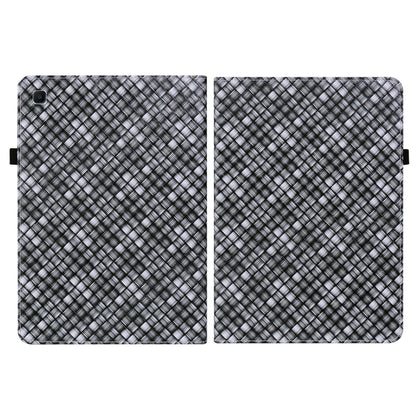 For Samsung Galaxy Tab S6 Lite Color Weave Smart Leather Tablet Case(Black) by buy2fix