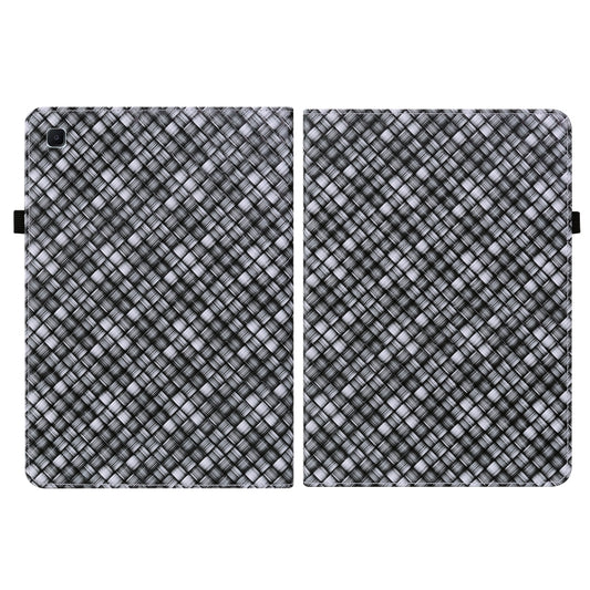 For Samsung Galaxy Tab S6 Lite Color Weave Smart Leather Tablet Case(Black) - Tab S6 Lite P610 / P615 by buy2fix | Online Shopping UK | buy2fix