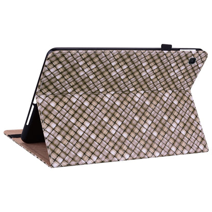 For Samsung Galaxy Tab S6 Lite Color Weave Smart Leather Tablet Case(Brown) - Tab S6 Lite P610 / P615 by buy2fix | Online Shopping UK | buy2fix
