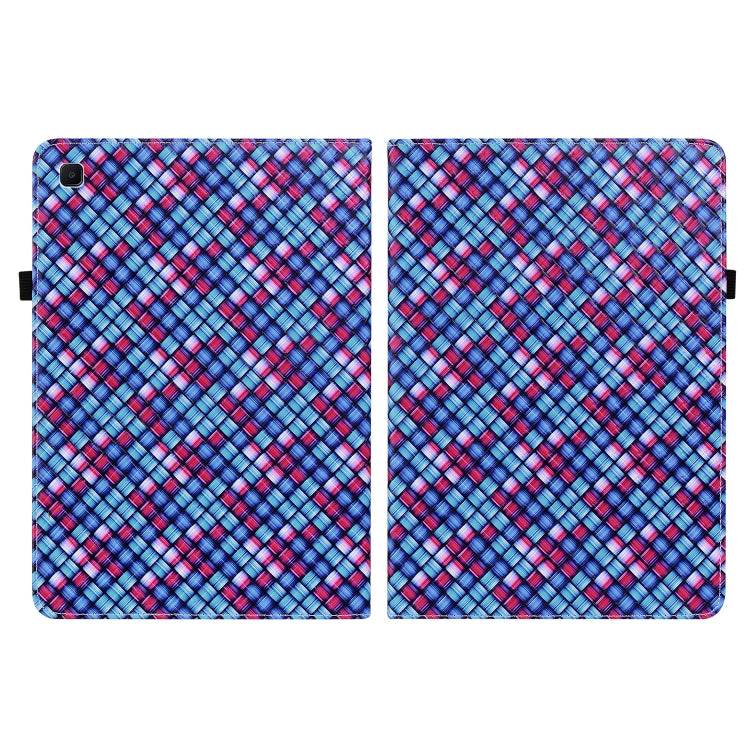 For Samsung Galaxy Tab S6 Lite Color Weave Smart Leather Tablet Case(Blue) - Tab S6 Lite P610 / P615 by buy2fix | Online Shopping UK | buy2fix
