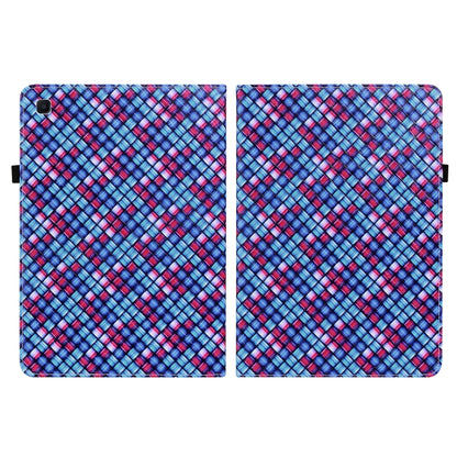 For Samsung Galaxy Tab S6 Lite Color Weave Smart Leather Tablet Case(Blue) - Tab S6 Lite P610 / P615 by buy2fix | Online Shopping UK | buy2fix