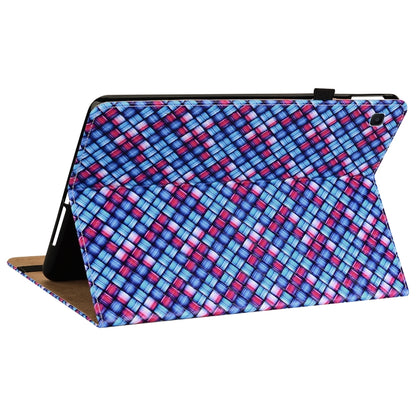 For Samsung Galaxy Tab S6 Lite Color Weave Smart Leather Tablet Case(Blue) - Tab S6 Lite P610 / P615 by buy2fix | Online Shopping UK | buy2fix