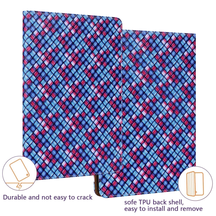 For Samsung Galaxy Tab S6 Lite Color Weave Smart Leather Tablet Case(Blue) - Tab S6 Lite P610 / P615 by buy2fix | Online Shopping UK | buy2fix