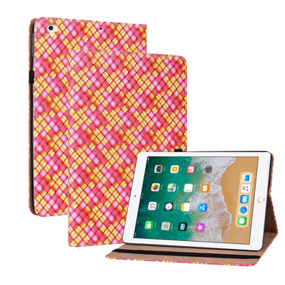 Color Weave Smart Leather Tablet Case For iPad Pro 9.7 2018 / 2017(Rose Red) - iPad 9.7 (2018) & (2017) Cases by buy2fix | Online Shopping UK | buy2fix