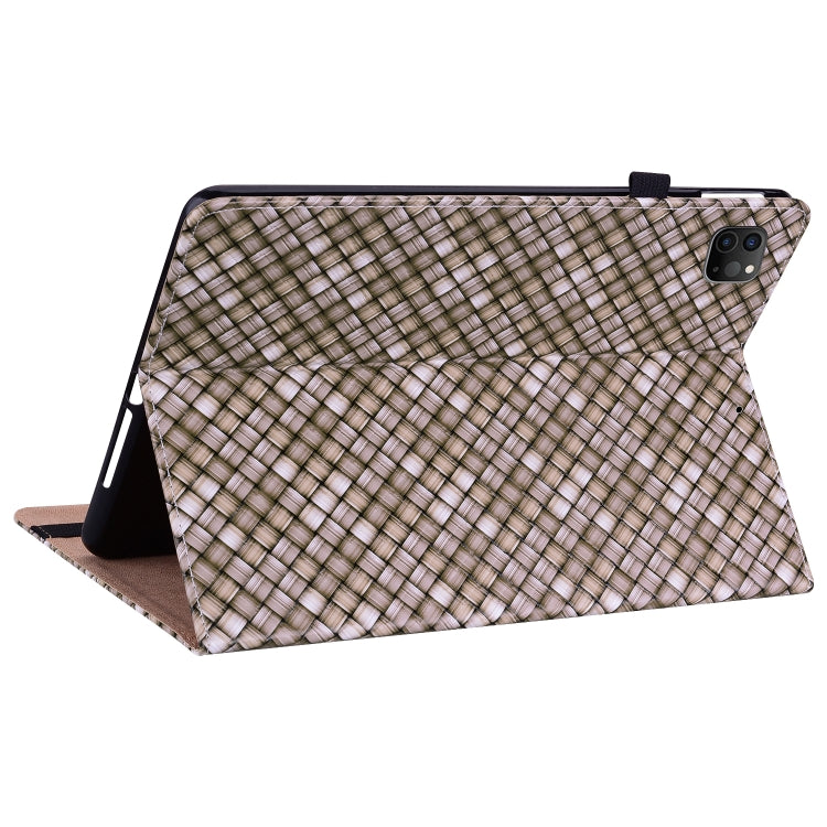 Color Weave Smart Leather Tablet Case For iPad Pro 11 2021 / 2020 / 2018 / Air 2020 10.9 (Brown) - iPad Pro 11 (2020) Cases by buy2fix | Online Shopping UK | buy2fix