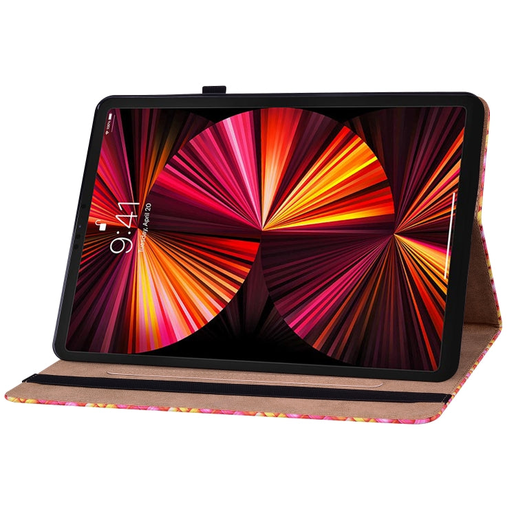 Color Weave Smart Leather Tablet Case For iPad Pro 11 2021 / 2020 / 2018 / Air 2020 10.9 (Rose Red) - iPad Pro 11 (2020) Cases by buy2fix | Online Shopping UK | buy2fix