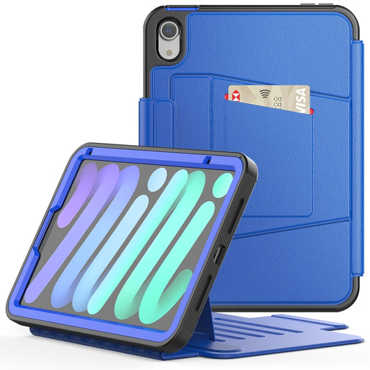 For iPad mini 6 / mini 2024 Smart B Magnetic Leather Tablet Case(Blue) - iPad mini 6 Cases by buy2fix | Online Shopping UK | buy2fix