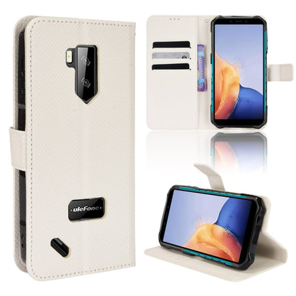 For Ulefone Armor X9 Diamond Texture Leather Phone Case(White) by buy2fix